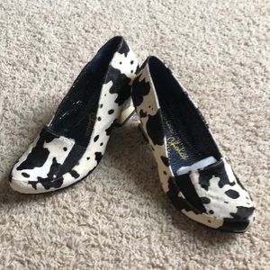 NWOT Cow Print Heels